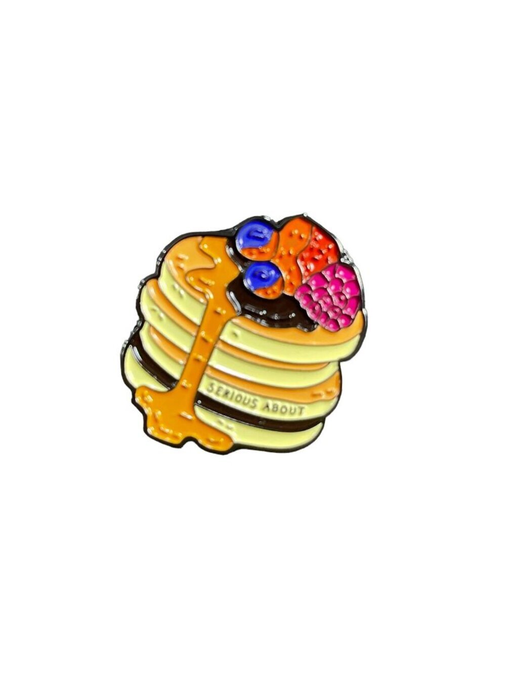 Pancakes Lapel Pin Lite Fluffy Flap Jacks Berries Breakfast Badge Brooch Jewelry